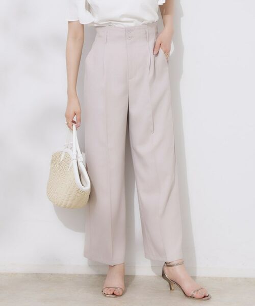 Couture Brooch / クチュールブローチ パンツ | 【美脚効果・通勤】リネンライク サス付きパンツ | 詳細7