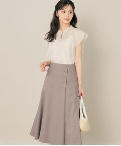 Couture Brooch / クチュールブローチ ミニ丈・ひざ丈ワンピース | 【2WAY・通勤・きれいめ】リネンライク サス付きスカート