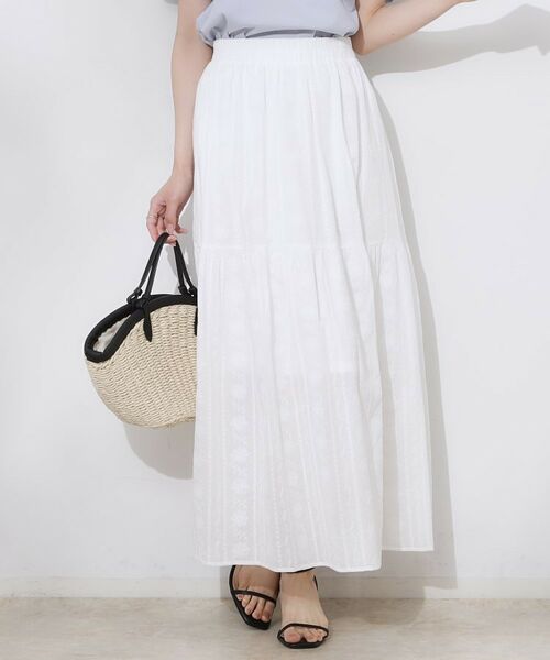 Couture Brooch / クチュールブローチ ロング・マキシ丈スカート | コットンレースティアードスカート | 詳細1