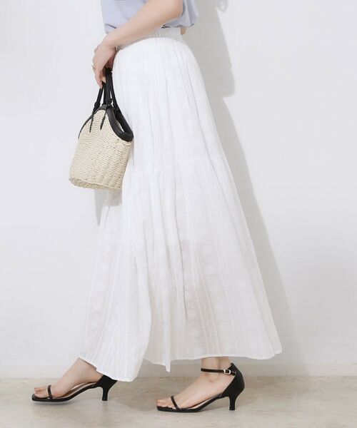 Couture Brooch / クチュールブローチ ロング・マキシ丈スカート | コットンレースティアードスカート | 詳細2