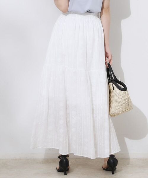 Couture Brooch / クチュールブローチ ロング・マキシ丈スカート | コットンレースティアードスカート | 詳細3