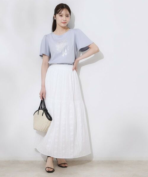 Couture Brooch / クチュールブローチ ロング・マキシ丈スカート | コットンレースティアードスカート | 詳細4