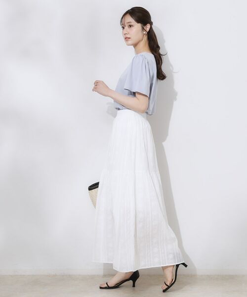 Couture Brooch / クチュールブローチ ロング・マキシ丈スカート | コットンレースティアードスカート | 詳細5