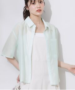 Couture Brooch / クチュールブローチ シャツ・ブラウス | 半袖シアーシャツ