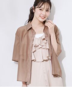 Couture Brooch / クチュールブローチ シャツ・ブラウス | 半袖シアーシャツ