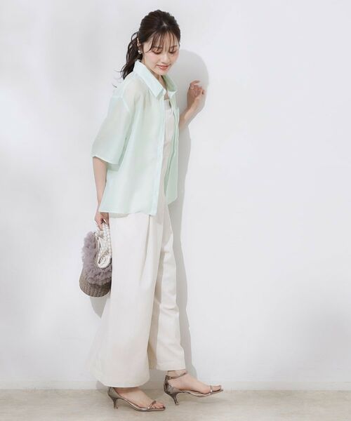 Couture Brooch / クチュールブローチ シャツ・ブラウス | 半袖シアーシャツ | 詳細12