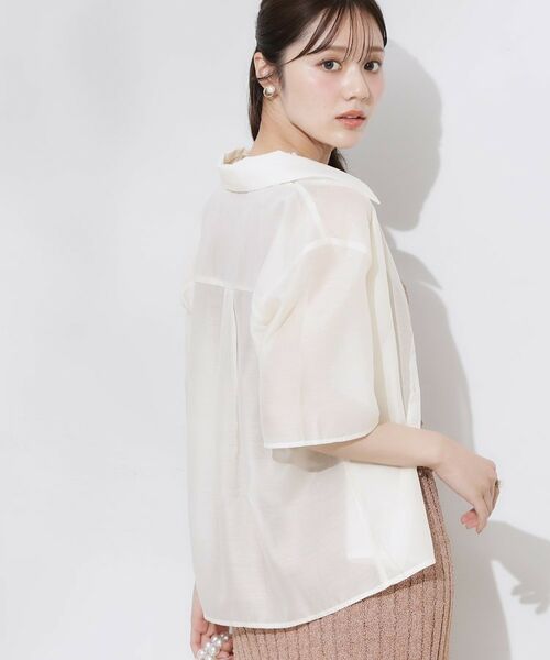 Couture Brooch / クチュールブローチ シャツ・ブラウス | 半袖シアーシャツ | 詳細3
