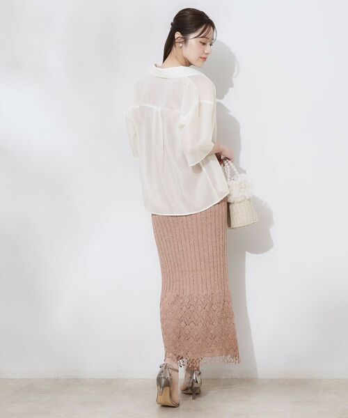 Couture Brooch / クチュールブローチ シャツ・ブラウス | 半袖シアーシャツ | 詳細6