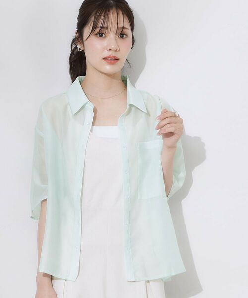 Couture Brooch / クチュールブローチ シャツ・ブラウス | 半袖シアーシャツ | 詳細8