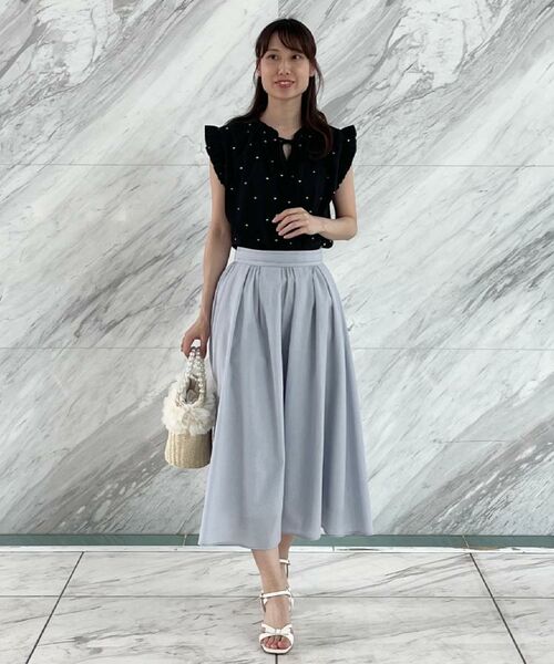 Couture Brooch / クチュールブローチ シャツ・ブラウス | 【マシンウォッシャブル】ドット刺繍リボンデザインブラウス | 詳細10