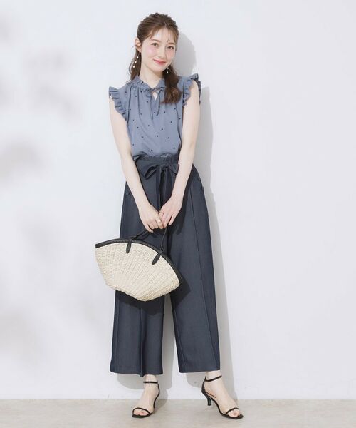 Couture Brooch / クチュールブローチ シャツ・ブラウス | 【マシンウォッシャブル】ドット刺繍リボンデザインブラウス | 詳細14