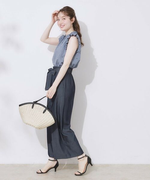 Couture Brooch / クチュールブローチ シャツ・ブラウス | 【マシンウォッシャブル】ドット刺繍リボンデザインブラウス | 詳細15