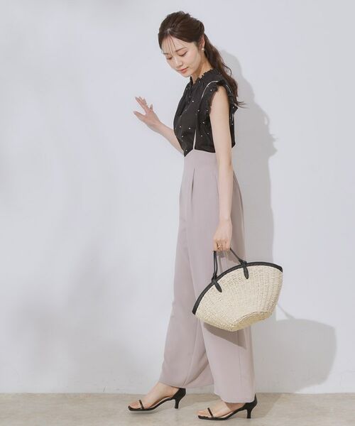 Couture Brooch / クチュールブローチ シャツ・ブラウス | 【マシンウォッシャブル】ドット刺繍リボンデザインブラウス | 詳細2