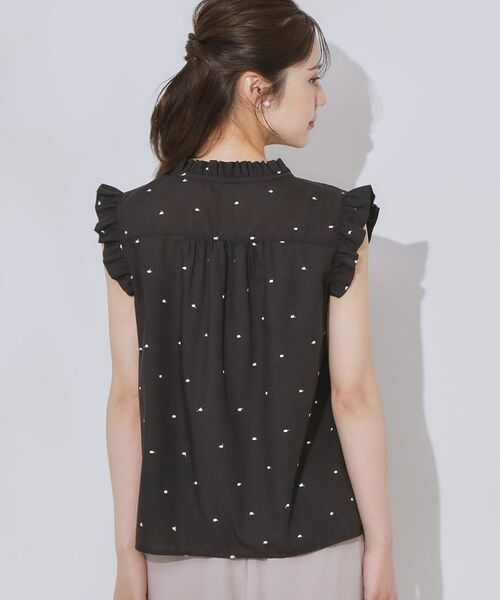 Couture Brooch / クチュールブローチ シャツ・ブラウス | 【マシンウォッシャブル】ドット刺繍リボンデザインブラウス | 詳細28