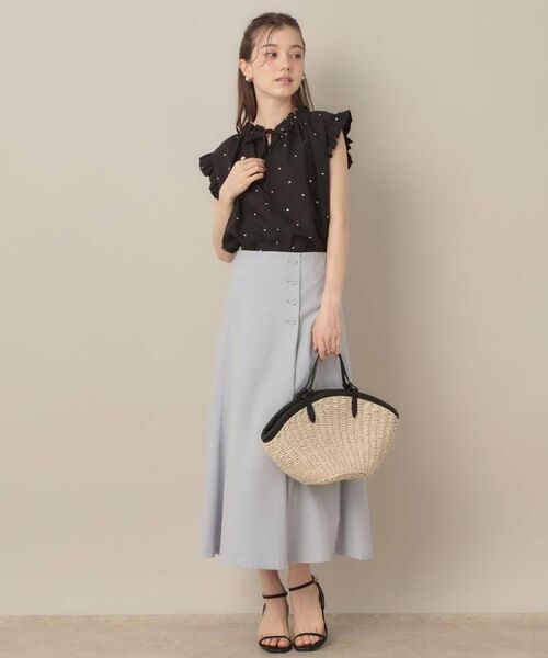 Couture Brooch / クチュールブローチ シャツ・ブラウス | 【マシンウォッシャブル】ドット刺繍リボンデザインブラウス | 詳細7