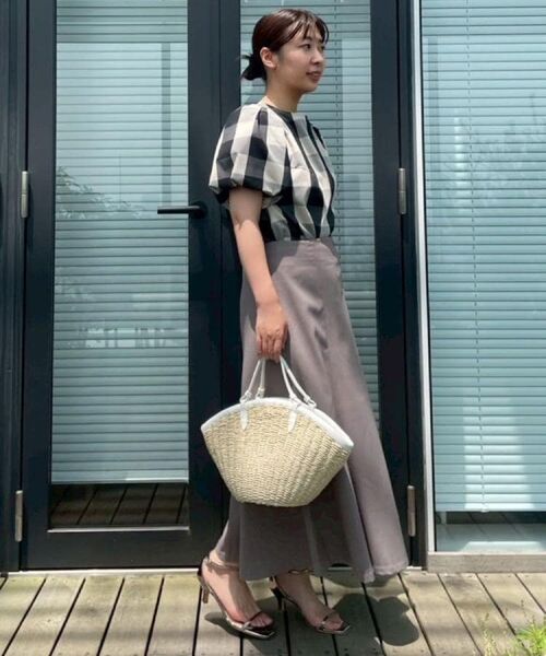 Couture Brooch / クチュールブローチ シャツ・ブラウス | 【マシンウォッシャブル・二の腕カバー】ブロックチェックブラウス | 詳細13