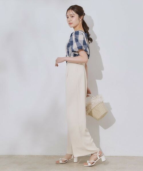 Couture Brooch / クチュールブローチ シャツ・ブラウス | 【マシンウォッシャブル・二の腕カバー】ブロックチェックブラウス | 詳細17