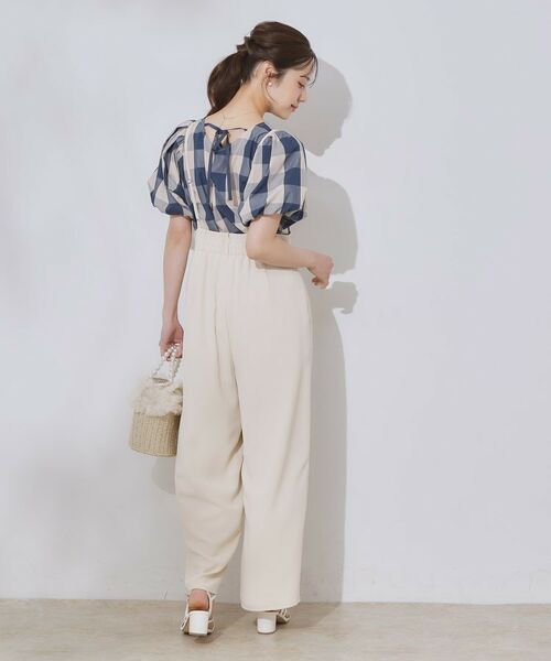 Couture Brooch / クチュールブローチ シャツ・ブラウス | 【マシンウォッシャブル・二の腕カバー】ブロックチェックブラウス | 詳細18