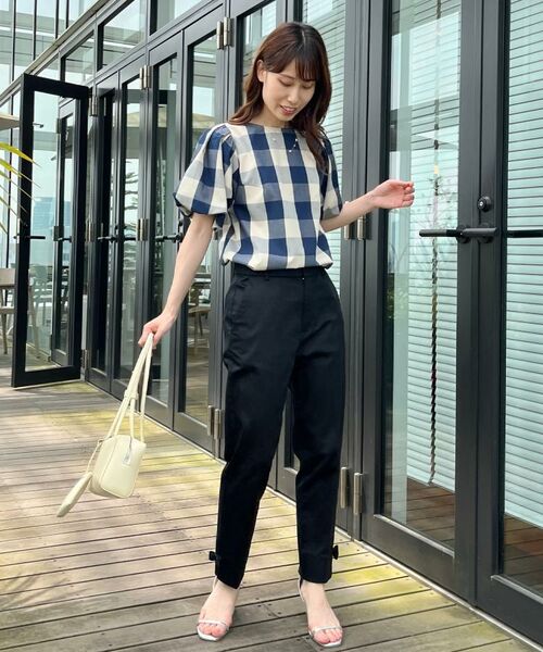 Couture Brooch / クチュールブローチ シャツ・ブラウス | 【マシンウォッシャブル・二の腕カバー】ブロックチェックブラウス | 詳細22