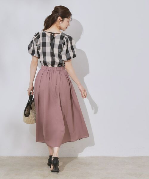 Couture Brooch / クチュールブローチ シャツ・ブラウス | 【マシンウォッシャブル・二の腕カバー】ブロックチェックブラウス | 詳細3