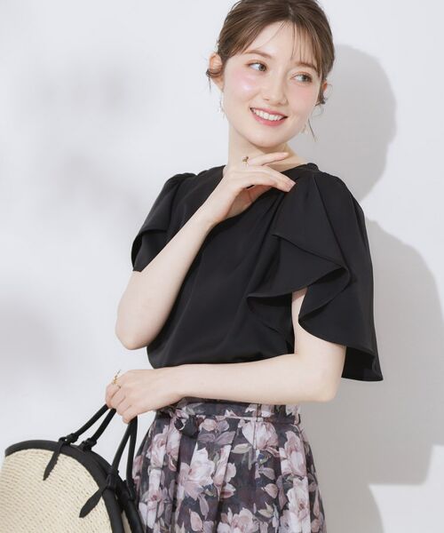 Couture Brooch / クチュールブローチ シャツ・ブラウス | 【洗える・通勤】Vネックパール調フレアブラウス | 詳細17