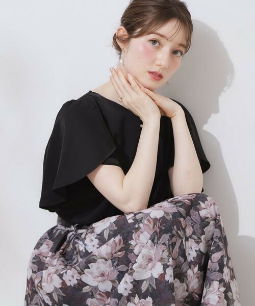 Couture Brooch / クチュールブローチ シャツ・ブラウス | 【洗える・通勤】Vネックパール調フレアブラウス | 詳細18