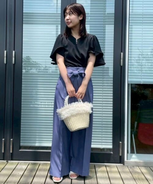 Couture Brooch / クチュールブローチ シャツ・ブラウス | 【洗える・通勤】Vネックパール調フレアブラウス | 詳細20