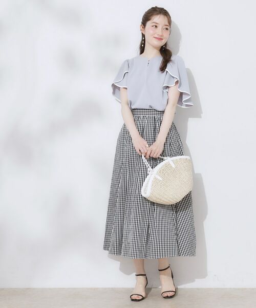 Couture Brooch / クチュールブローチ シャツ・ブラウス | 【洗える・通勤】Vネックパール調フレアブラウス | 詳細24