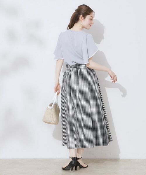 Couture Brooch / クチュールブローチ シャツ・ブラウス | 【洗える・通勤】Vネックパール調フレアブラウス | 詳細26