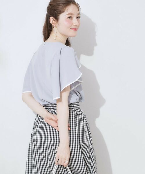 Couture Brooch / クチュールブローチ シャツ・ブラウス | 【洗える・通勤】Vネックパール調フレアブラウス | 詳細28