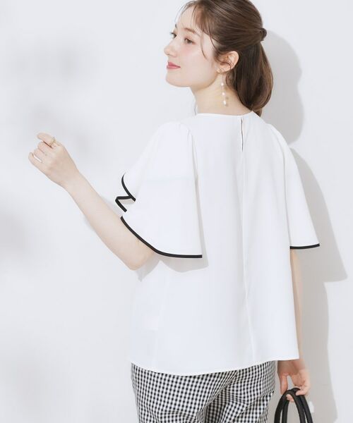 Couture Brooch / クチュールブローチ シャツ・ブラウス | 【洗える・通勤】Vネックパール調フレアブラウス | 詳細6