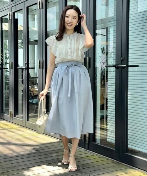 Couture Brooch / クチュールブローチ シャツ・ブラウス | 【洗える・オシャレな透け感】タックデザインフレア袖シアーブラウス | 詳細11