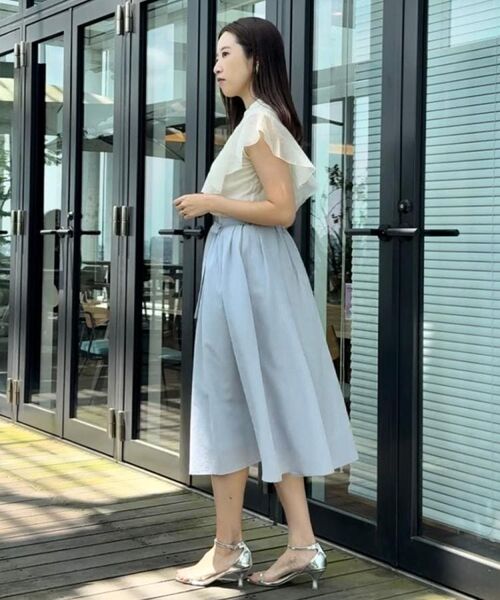 Couture Brooch / クチュールブローチ シャツ・ブラウス | 【洗える・オシャレな透け感】タックデザインフレア袖シアーブラウス | 詳細12