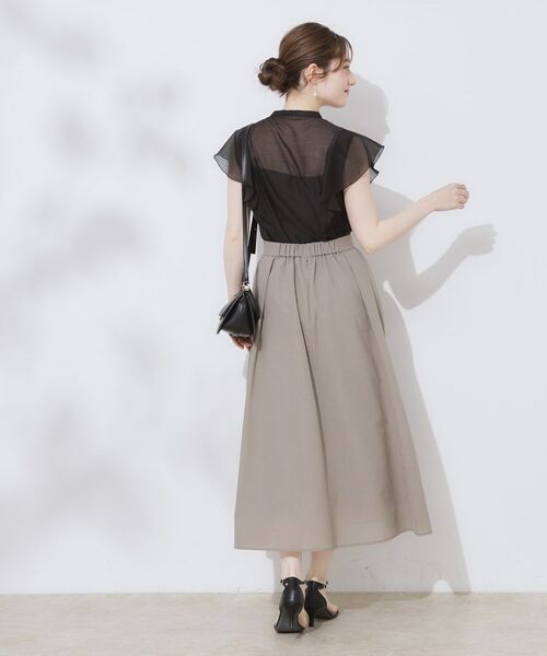 Couture Brooch / クチュールブローチ シャツ・ブラウス | 【洗える・オシャレな透け感】タックデザインフレア袖シアーブラウス | 詳細17