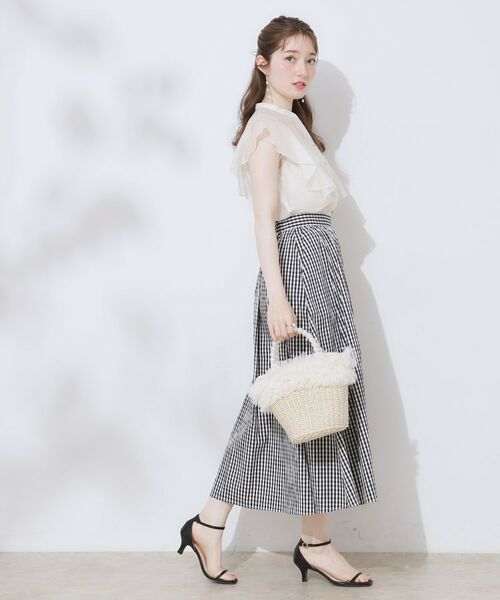 Couture Brooch / クチュールブローチ シャツ・ブラウス | 【洗える・オシャレな透け感】タックデザインフレア袖シアーブラウス | 詳細2