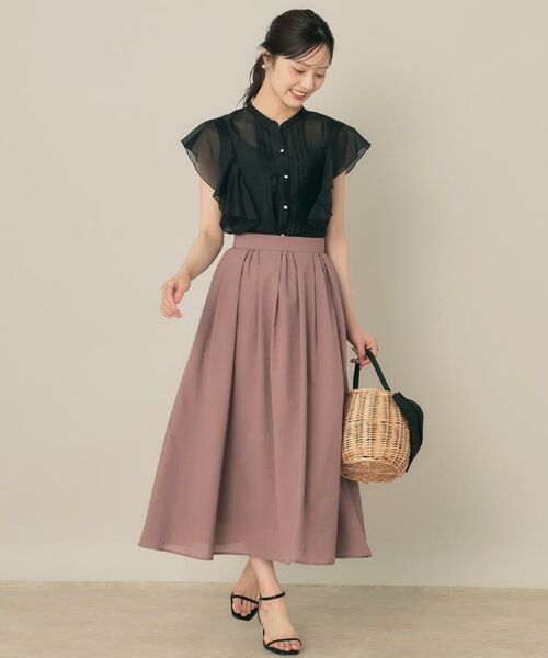 Couture Brooch / クチュールブローチ シャツ・ブラウス | 【洗える・オシャレな透け感】タックデザインフレア袖シアーブラウス | 詳細21