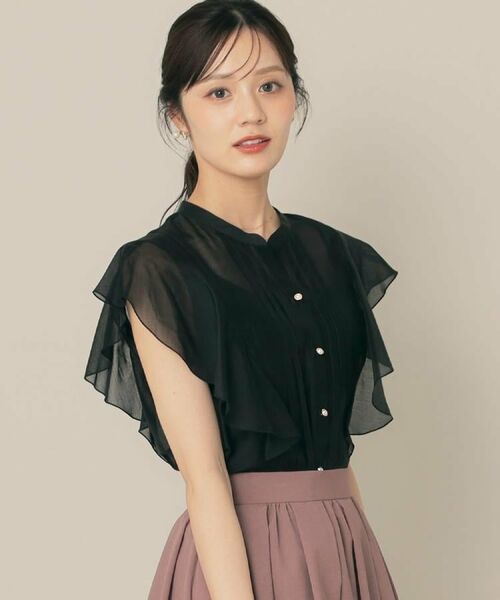 Couture Brooch / クチュールブローチ シャツ・ブラウス | 【洗える・オシャレな透け感】タックデザインフレア袖シアーブラウス | 詳細23