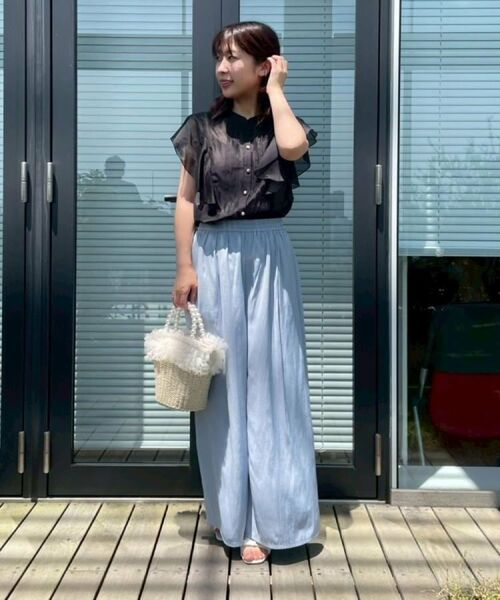 Couture Brooch / クチュールブローチ シャツ・ブラウス | 【洗える・オシャレな透け感】タックデザインフレア袖シアーブラウス | 詳細24