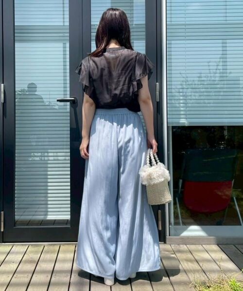 Couture Brooch / クチュールブローチ シャツ・ブラウス | 【洗える・オシャレな透け感】タックデザインフレア袖シアーブラウス | 詳細26