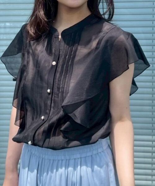 Couture Brooch / クチュールブローチ シャツ・ブラウス | 【洗える・オシャレな透け感】タックデザインフレア袖シアーブラウス | 詳細27