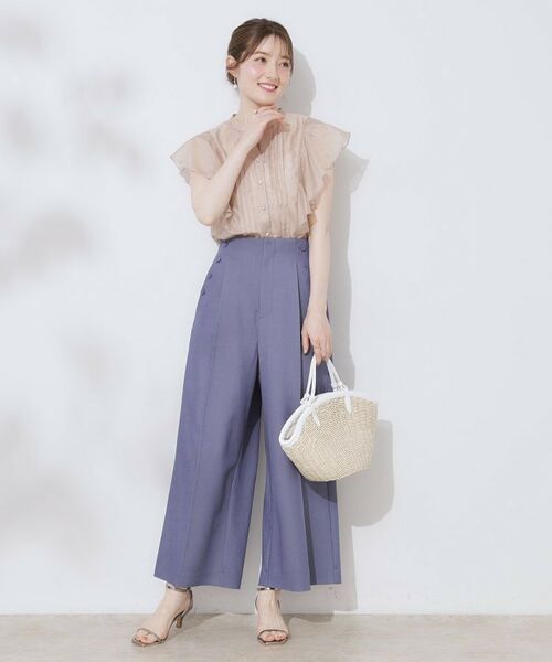 Couture Brooch / クチュールブローチ シャツ・ブラウス | 【洗える・オシャレな透け感】タックデザインフレア袖シアーブラウス | 詳細28