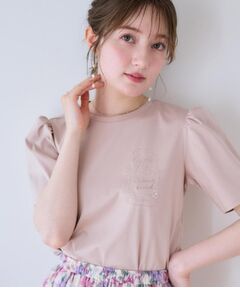 Couture Brooch / クチュールブローチ Tシャツ | 【接触冷感・UV機能あり・マシンウォッシャブル】60シルケット パフュームエンブロTシャツ