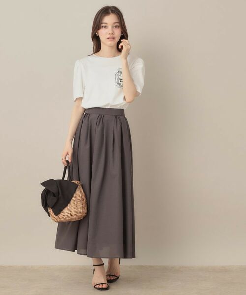 Couture Brooch / クチュールブローチ Tシャツ | 【接触冷感・UV機能あり・マシンウォッシャブル】60シルケット パフュームエンブロTシャツ | 詳細1