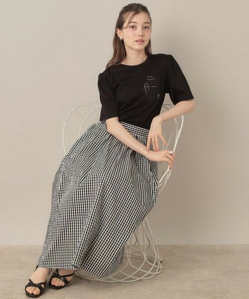 Couture Brooch / クチュールブローチ Tシャツ | 【接触冷感・UV機能あり・マシンウォッシャブル】60シルケット パフュームエンブロTシャツ | 詳細15