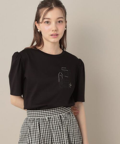 Couture Brooch / クチュールブローチ Tシャツ | 【接触冷感・UV機能あり・マシンウォッシャブル】60シルケット パフュームエンブロTシャツ | 詳細19