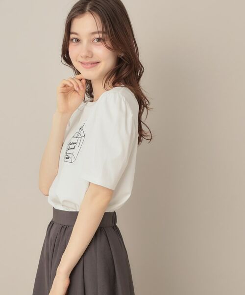 Couture Brooch / クチュールブローチ Tシャツ | 【接触冷感・UV機能あり・マシンウォッシャブル】60シルケット パフュームエンブロTシャツ | 詳細5