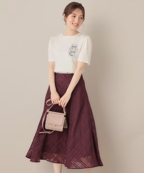 Couture Brooch / クチュールブローチ Tシャツ | 【接触冷感・UV機能あり・マシンウォッシャブル】60シルケット パフュームエンブロTシャツ | 詳細7