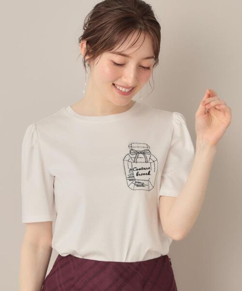 Couture Brooch / クチュールブローチ Tシャツ | 【接触冷感・UV機能あり・マシンウォッシャブル】60シルケット パフュームエンブロTシャツ | 詳細9