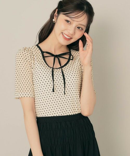 Couture Brooch / クチュールブローチ カットソー | 2WAYリボンドットチュールプルオーバー | 詳細10