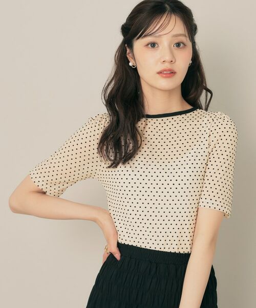 Couture Brooch / クチュールブローチ カットソー | 2WAYリボンドットチュールプルオーバー | 詳細13